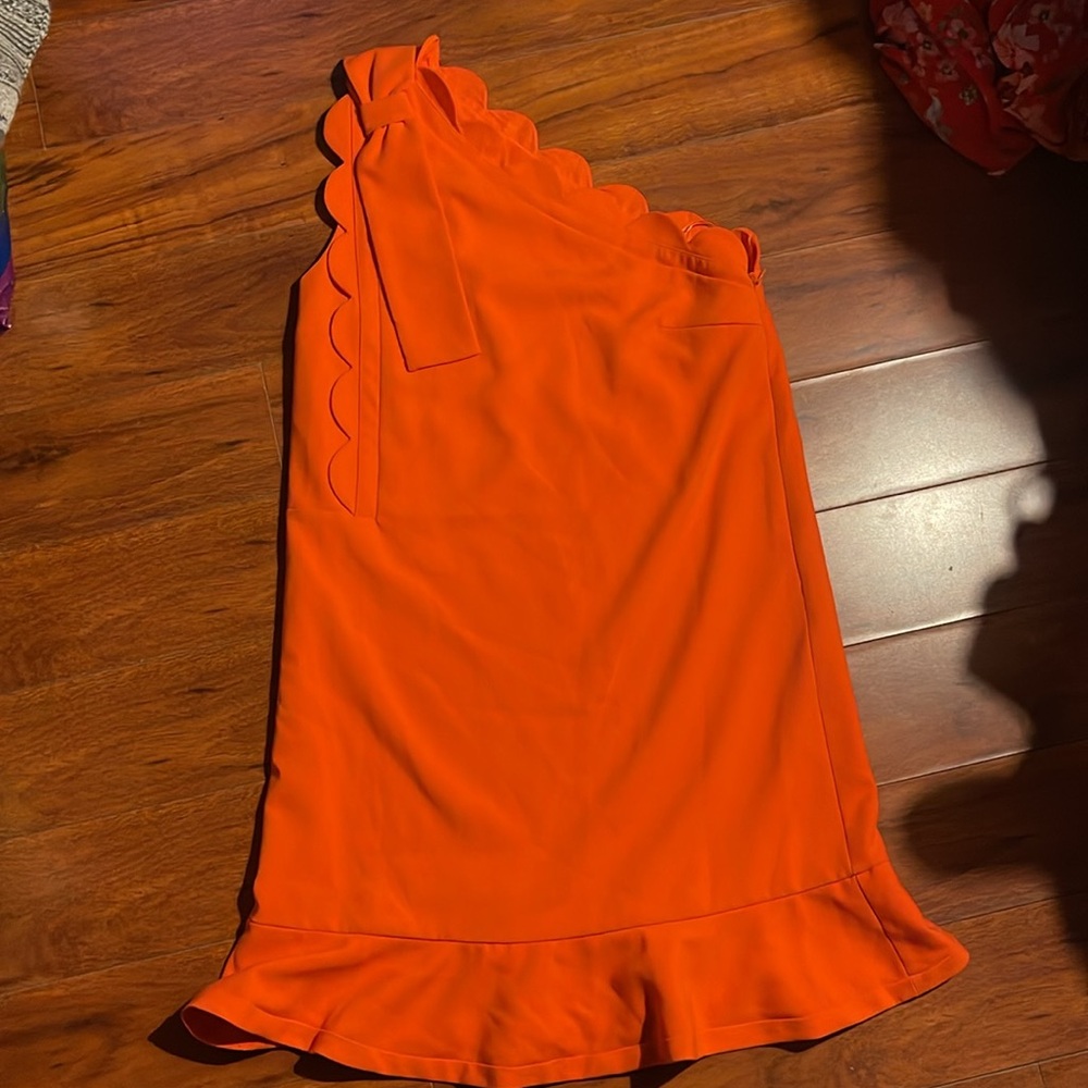 Victoria Beckham for Target | One Shoulder Orange Dress Women’s Medium - Picture 3 of 5